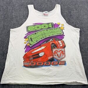 Chase Authentics Nascar Racing Dodge Sleeveless Shirt Men's XL Y2K Made In USA